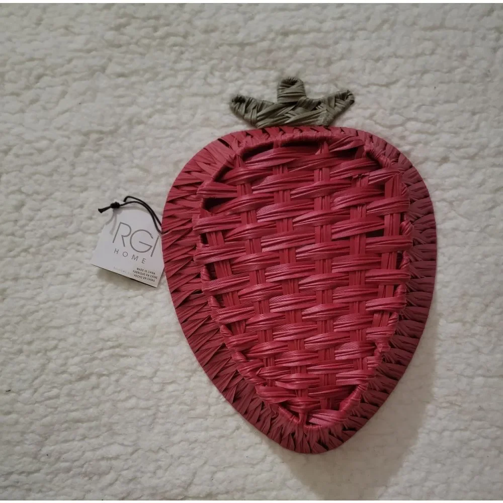 🆕️🍓Strawberry Storage Basket Summer Pool Party BBQ Red & Green